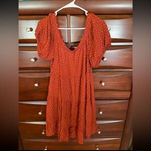 Maurice’s Burnt Orange Polka Dot Dress